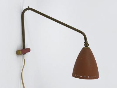 Lovely Mid Century Modern Adjustable Table Lamp or Wall Light Sweden 1950s