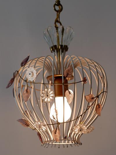 Lovely Mid Century Modern Birdcage Pendant Lamp or Chandelier Germany 1950s
