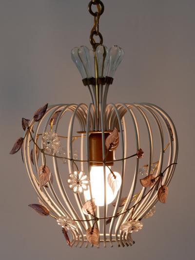Lovely Mid Century Modern Birdcage Pendant Lamp or Chandelier Germany 1950s