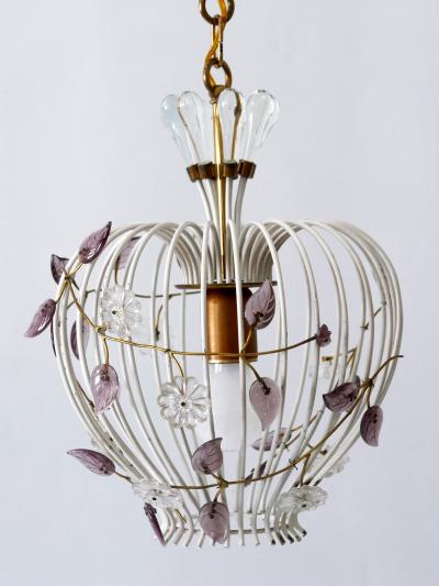 Lovely Mid Century Modern Birdcage Pendant Lamp or Chandelier Germany 1950s