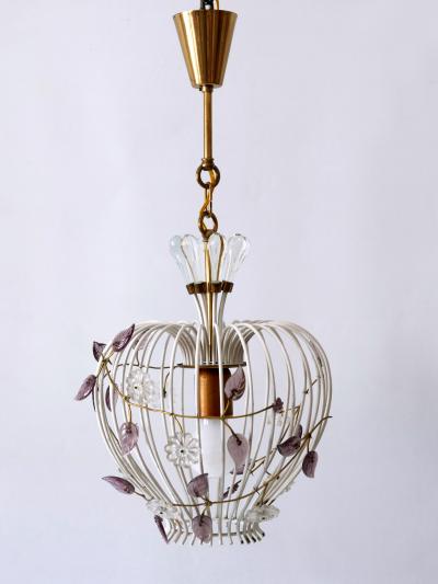 Lovely Mid Century Modern Birdcage Pendant Lamp or Chandelier Germany 1950s