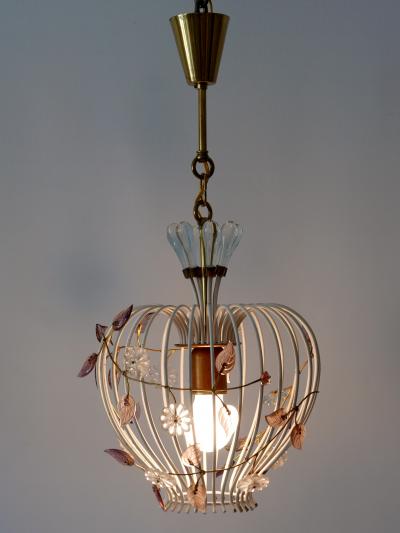 Lovely Mid Century Modern Birdcage Pendant Lamp or Chandelier Germany 1950s