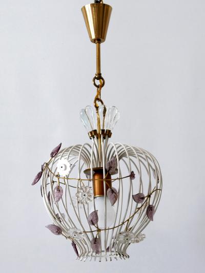 Lovely Mid Century Modern Birdcage Pendant Lamp or Chandelier Germany 1950s