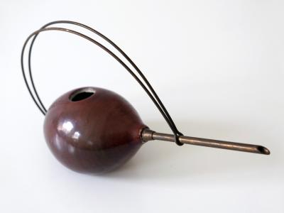 Lovely Mid Century Modern Ceramic and Brass Watering Can 1950s Germany