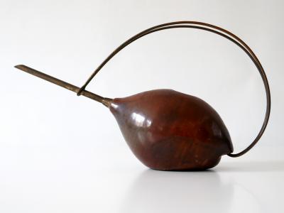 Lovely Mid Century Modern Ceramic and Brass Watering Can 1950s Germany