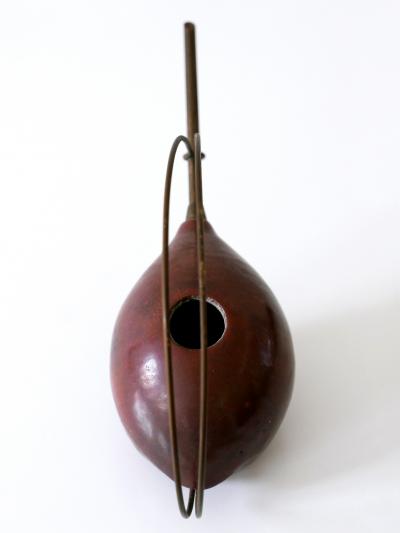 Lovely Mid Century Modern Ceramic and Brass Watering Can 1950s Germany