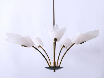 Lovely Mid Century Modern Fived Armed Chandelier or Pendant Lamp Germany 1950s