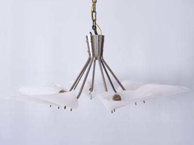 Lovely Mid Century Modern Seven Armed Chandelier or Pendant Lamp Germany 1950s