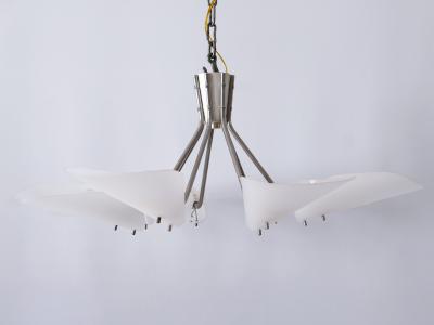 Lovely Mid Century Modern Seven Armed Chandelier or Pendant Lamp Germany 1950s