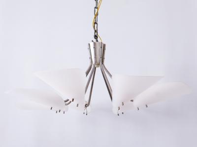 Lovely Mid Century Modern Seven Armed Chandelier or Pendant Lamp Germany 1950s