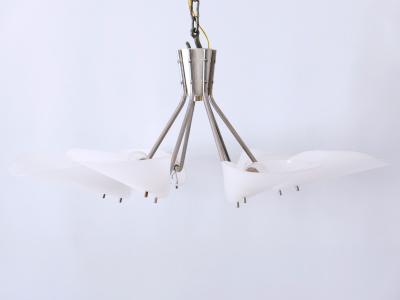 Lovely Mid Century Modern Seven Armed Chandelier or Pendant Lamp Germany 1950s