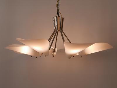 Lovely Mid Century Modern Seven Armed Chandelier or Pendant Lamp Germany 1950s