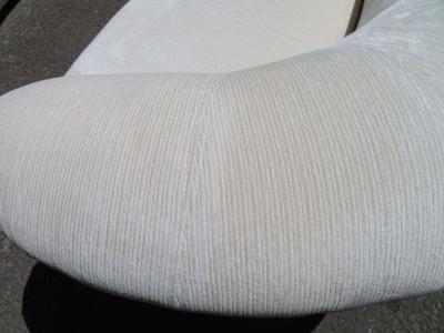 Lovely Pair of Kidney Shaped Curved Sofa Mid Century Modern