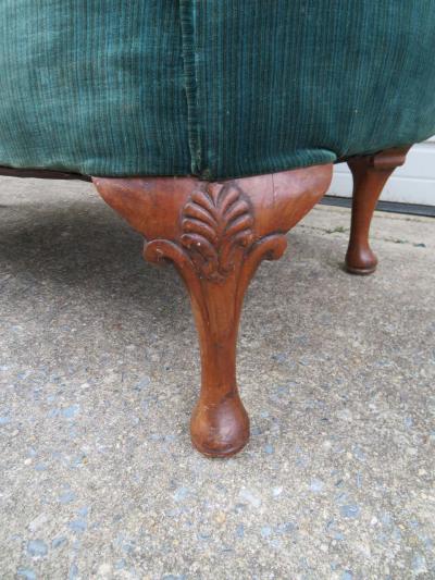 Lovely Petite Hollywood Regency Tufted Loveseat Sofa