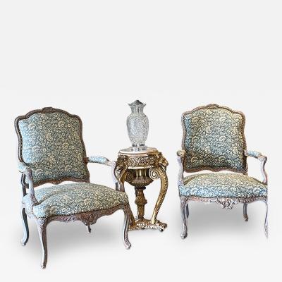 Lovely pair of unusually large Louis XV style chairs
