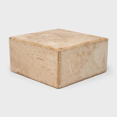 Low Travertine Marble Pedestal