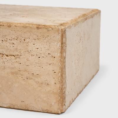 Low Travertine Marble Pedestal