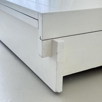 Low table with interior storage probably produced in Belgium 1970s