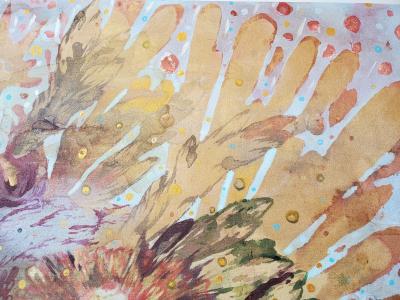 Lowell Boyers Full Cup 2023 Large Abstract Acrylic Painting On Canvas by Lowell Boyer