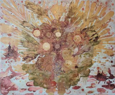 Lowell Boyers Full Cup 2023 Large Abstract Acrylic Painting On Canvas by Lowell Boyer