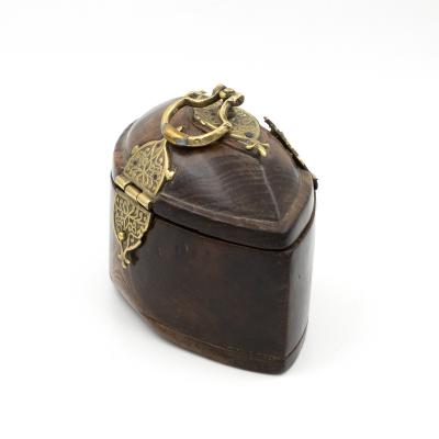 Lozenge Shaped Hardwood Box Possibly Tea Caddy Or Tobacco Box 19th Century 