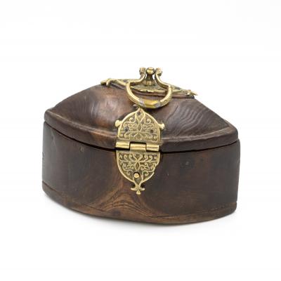 Lozenge Shaped Hardwood Box Possibly Tea Caddy Or Tobacco Box 19th Century 
