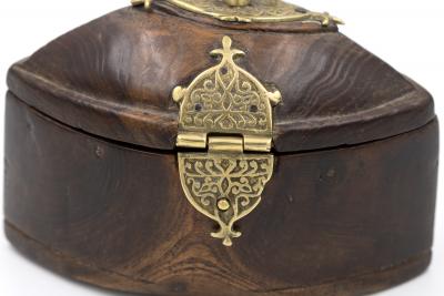 Lozenge Shaped Hardwood Box Possibly Tea Caddy Or Tobacco Box 19th Century 