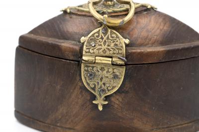 Lozenge Shaped Hardwood Box Possibly Tea Caddy Or Tobacco Box 19th Century 