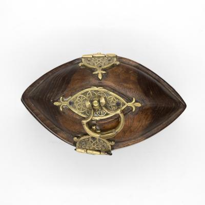 Lozenge Shaped Hardwood Box Possibly Tea Caddy Or Tobacco Box 19th Century 