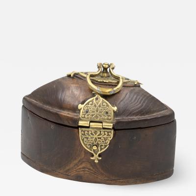 Lozenge Shaped Hardwood Box Possibly Tea Caddy Or Tobacco Box 19th Century 