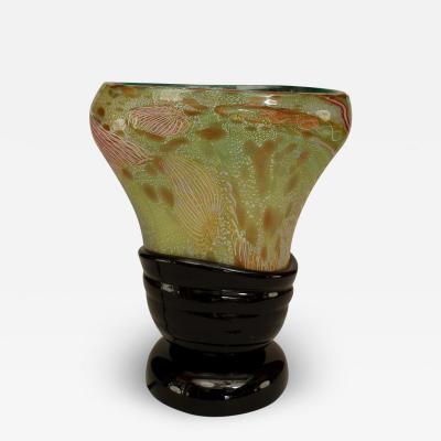 Luca Nichetto Italian 1960s Venetian Murano Glass Oval Shaped Table Lamp