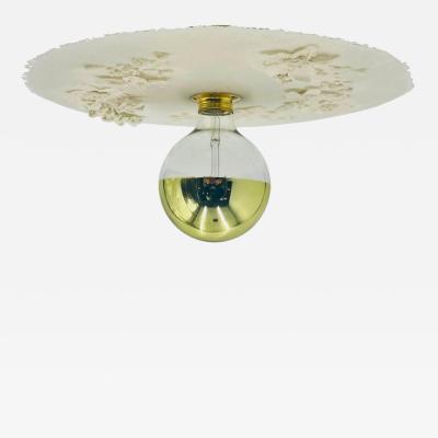 Luca for Fermaluce Cream Resin Brass Flush Mount Light Italy 2022 Labeled