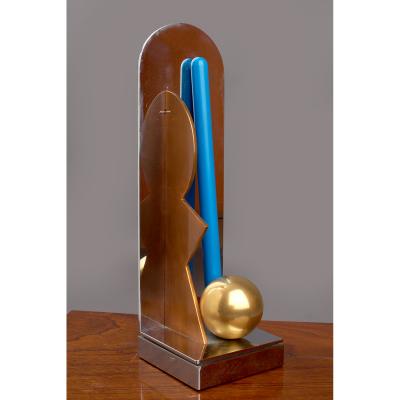 Luccio Del Pezzo Metal Sculpture 1985