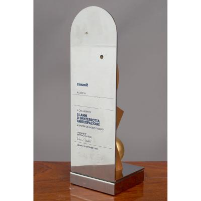 Luccio Del Pezzo Metal Sculpture 1985