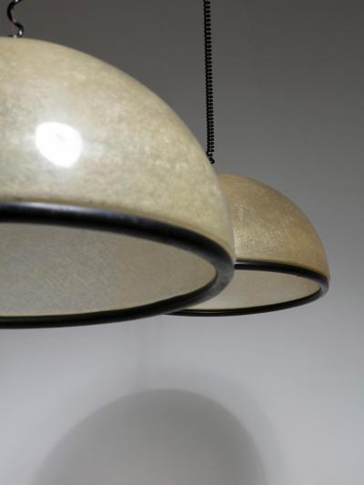 Luci Milano Pair of Large Fiberglass Pendant Lamps by Luci Milano