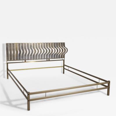 Luciano Frigerio Brass Bedhead by Luciano Frigerio