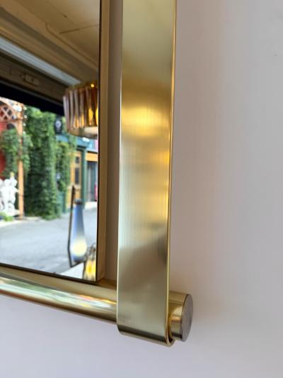 Luciano Frigerio Brass Mirror Pink Copper Glass by Luciano Frigerio Italy 1970s