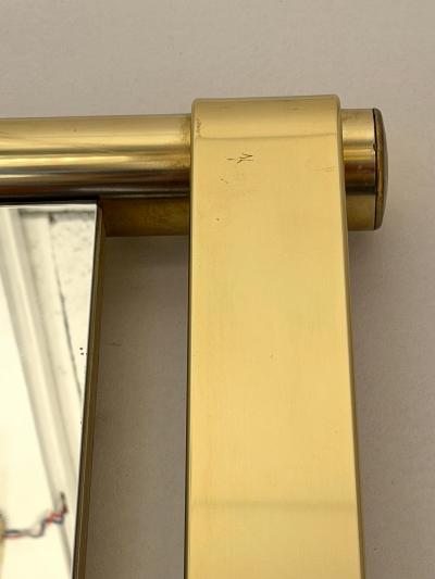 Luciano Frigerio Brass Mirror by Luciano Frigerio Italy 1970s