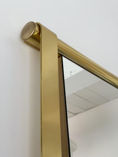 Luciano Frigerio Brass Mirror by Luciano Frigerio Italy 1970s