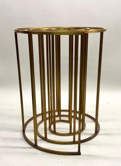 Luciano Frigerio Italian Midcentury Spiral Brass Dining CenterTable Base Luciano Frigerio 1970
