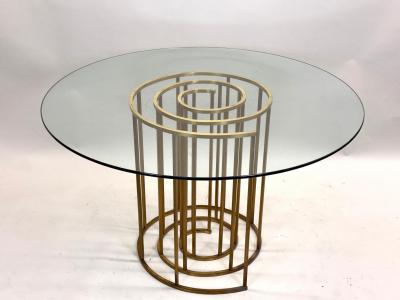 Luciano Frigerio Italian Midcentury Spiral Brass Dining CenterTable Base Luciano Frigerio 1970