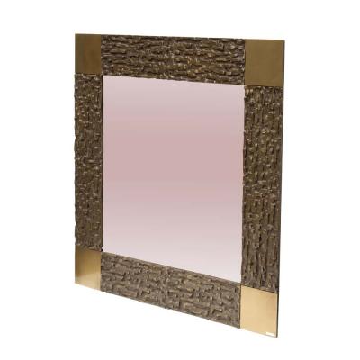 Luciano Frigerio Juanita Mirror Bronze Brass Metal by Luciano Frigerio