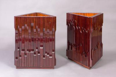 Luciano Frigerio Long Carved Mahogany Dining Table by Frigerio 1970s