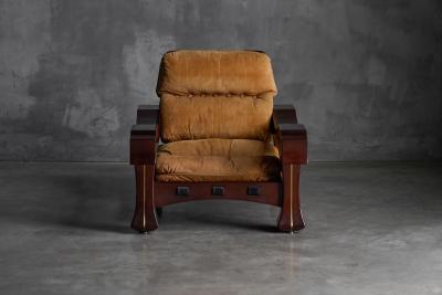 Luciano Frigerio Lounge Chair by Luciano Frigerio for Frigerio di Desio Italy 1970s