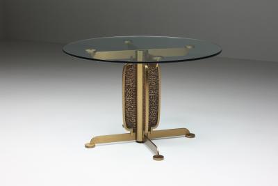 Luciano Frigerio Luciano Frigerio Brass Cast Round Dining Table 1980s