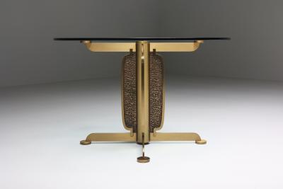 Luciano Frigerio Luciano Frigerio Brass Cast Round Dining Table 1980s
