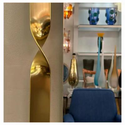 Luciano Frigerio Luciano Frigerio Brass Twist Mirror 1970s