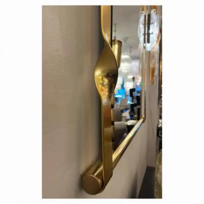 Luciano Frigerio Luciano Frigerio Brass Twist Mirror 1970s