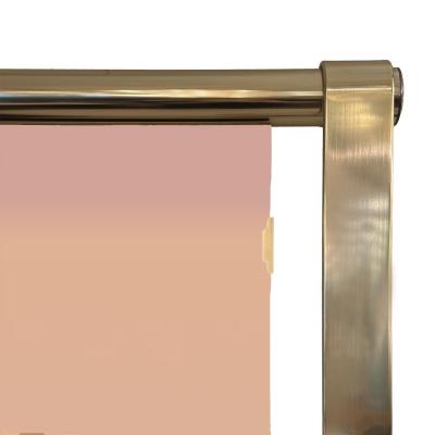 Luciano Frigerio Luciano Frigerio Brass Twist Mirror with Copper Tint 1970s