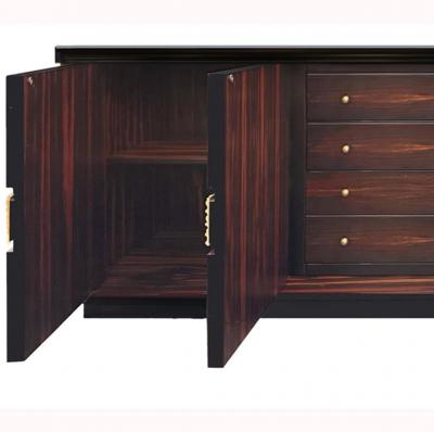 Luciano Frigerio Luciano Frigerio Macassar Ebony Credenza with Brass Relief 1970s